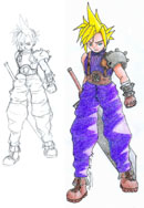 Cloud, de FF VII, ralis pour la fabrication d'un marque-page